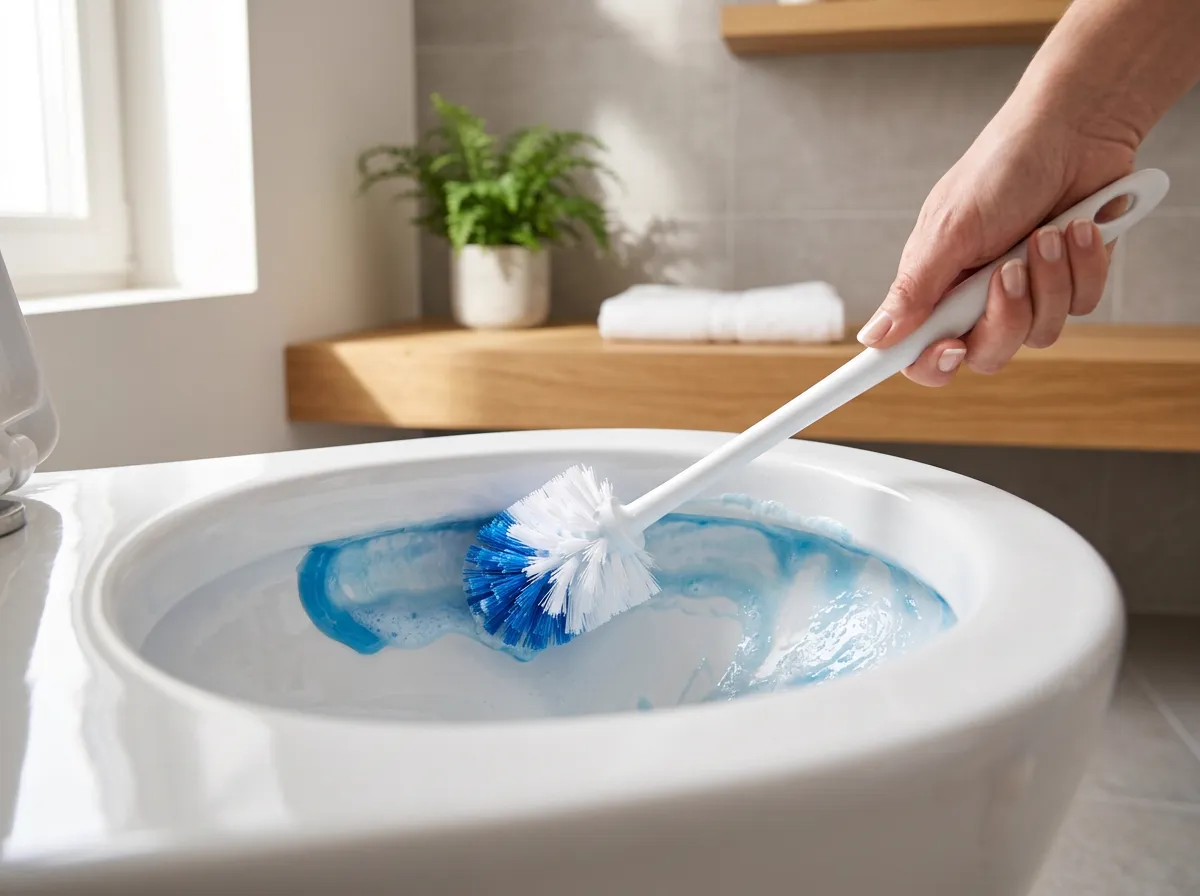 Comfortable, clean modern bathroom with a bidet toilet seat