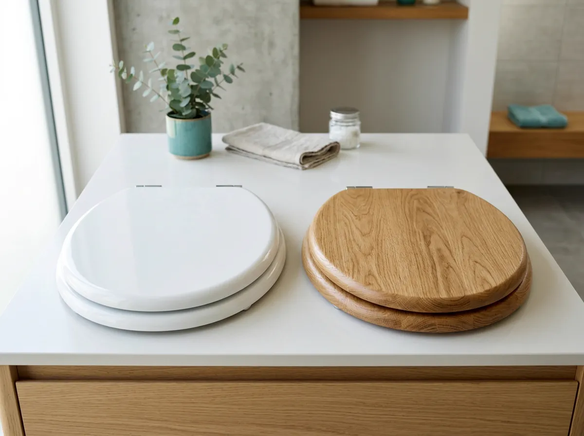 The best wooden toilet seats — close-up detail