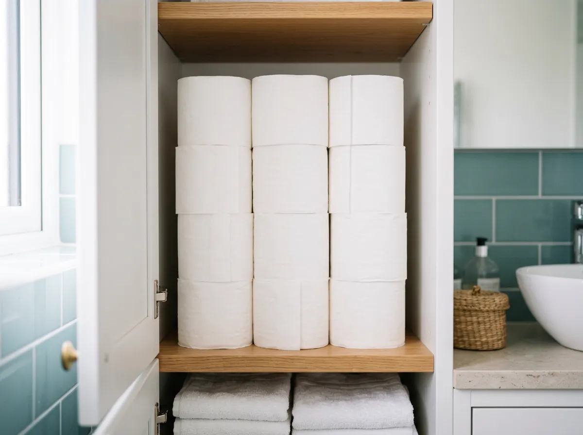 Bidet toilet paper savings — illustration