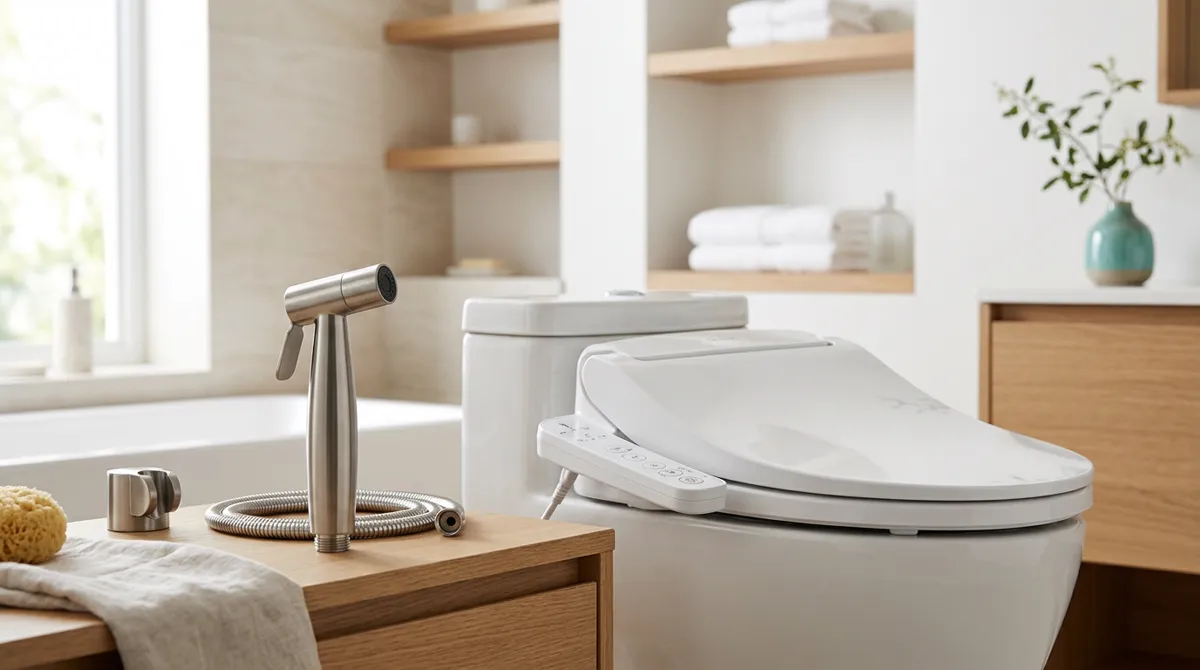 Handheld Sprayer vs Bidet Seat