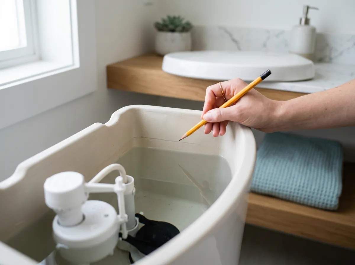 How to Adjust a Toilet Float — illustration