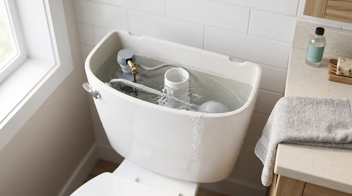 Toilet water level too high, or running into the overflow tube
