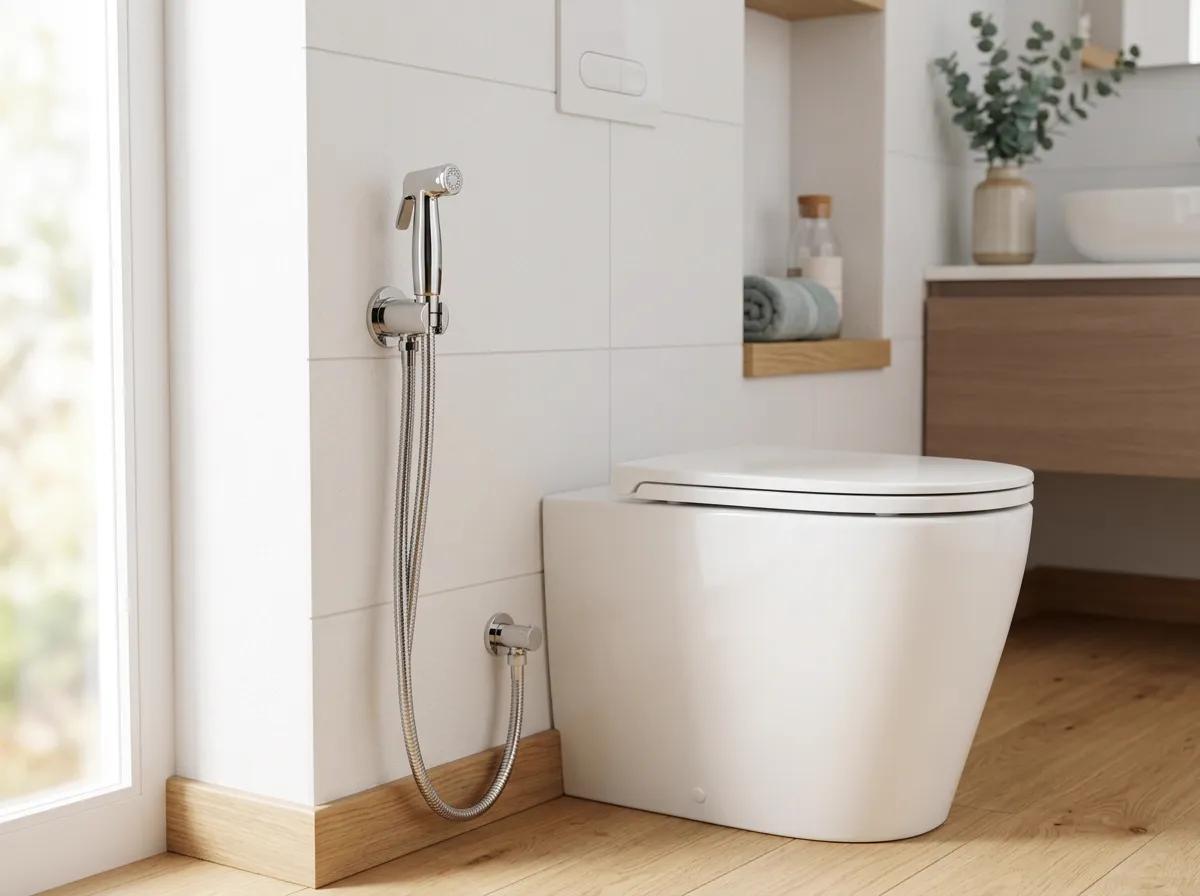How to install a bidet sprayer — illustration