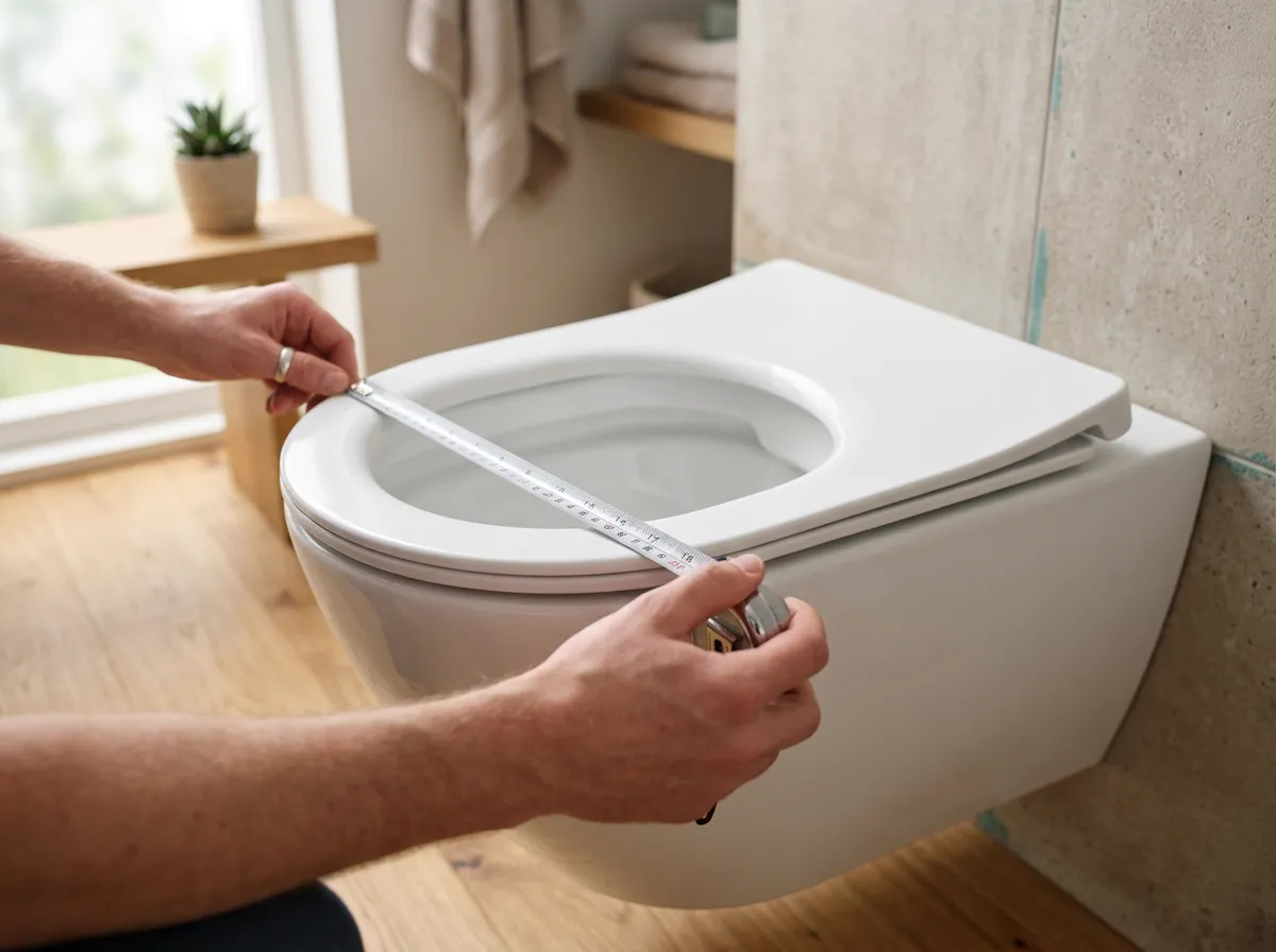 How to measure a toilet seat — illustration