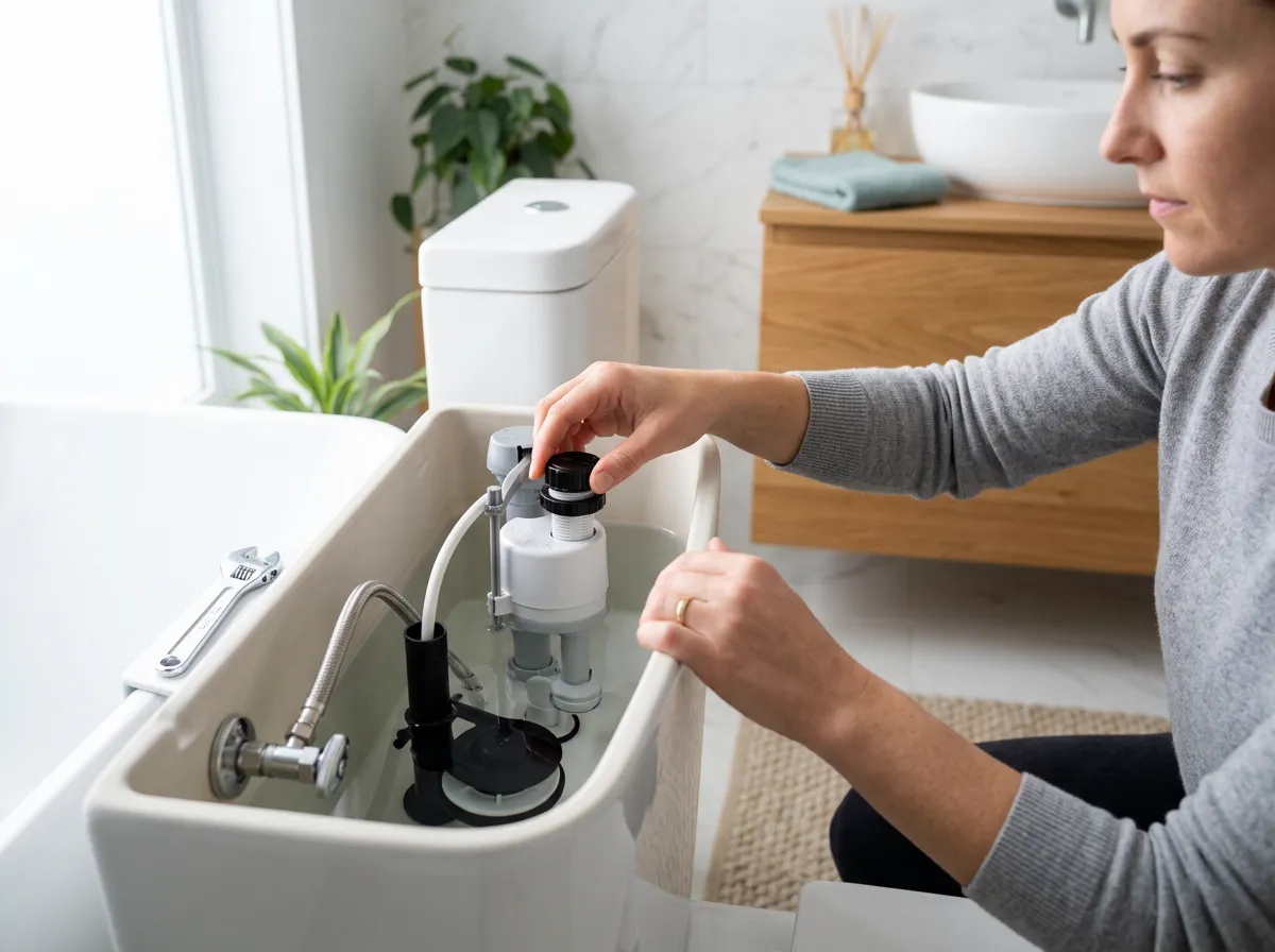 How to Replace a Toilet Fill Valve — illustration