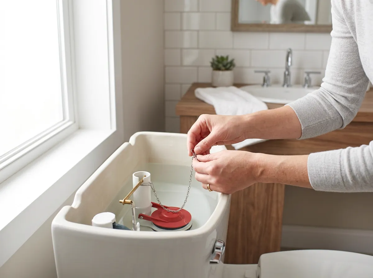 How to Replace a Toilet Flapper — illustration