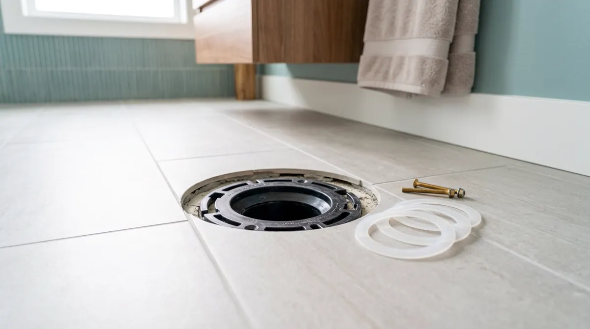 Broken, low or below-floor flange: fix it first