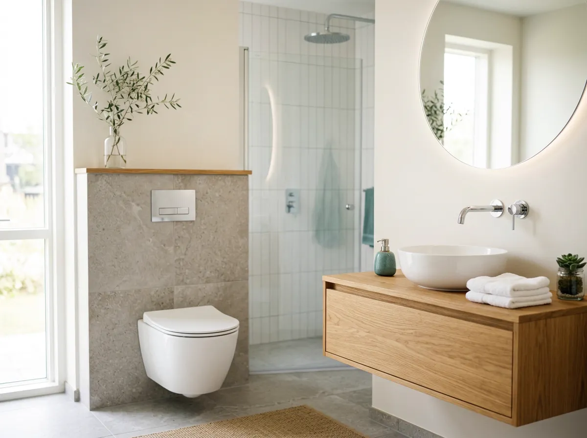 Kohler Cachet ReadyLatch Quiet-Close Elongated Toilet Seat in a modern bathroom