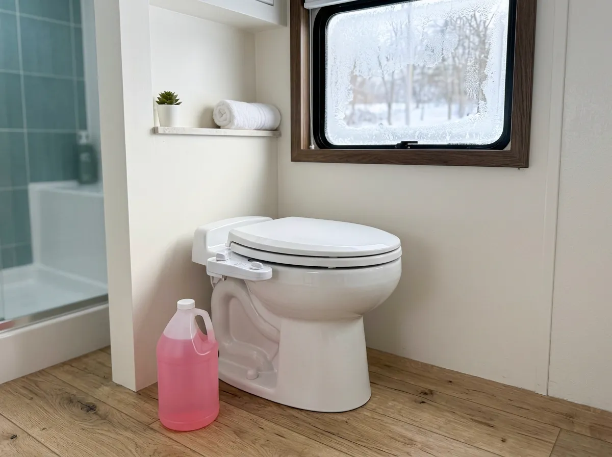 Winterizing: the bidet line holds water too