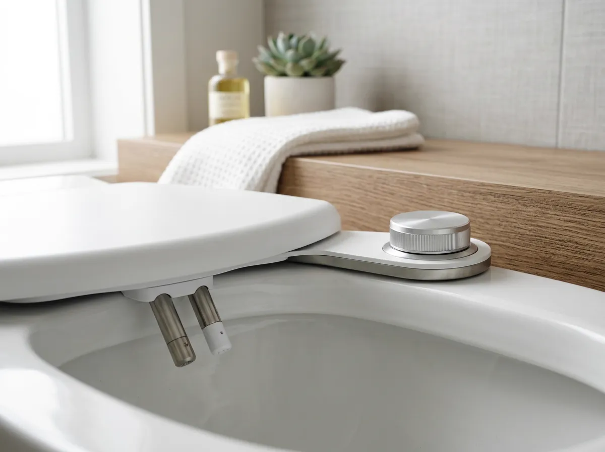 SAMODRA Bidet Attachment in a modern bathroom