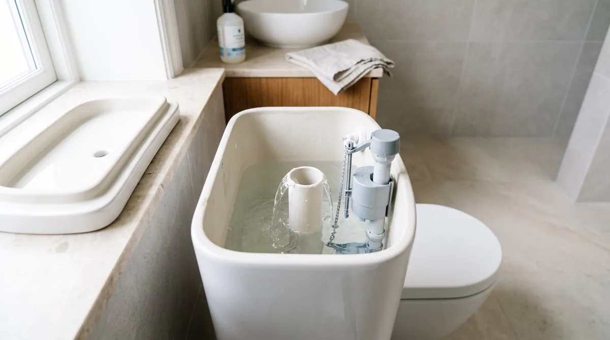 Fill valve leaks: under the tank, over the top, or into the overflow