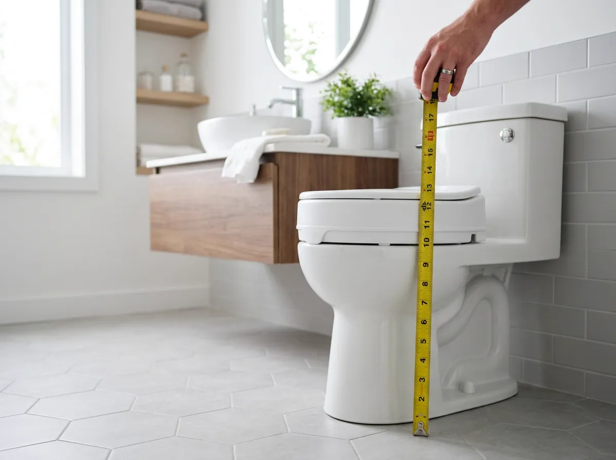 Toilet seat after hip replacement — illustration