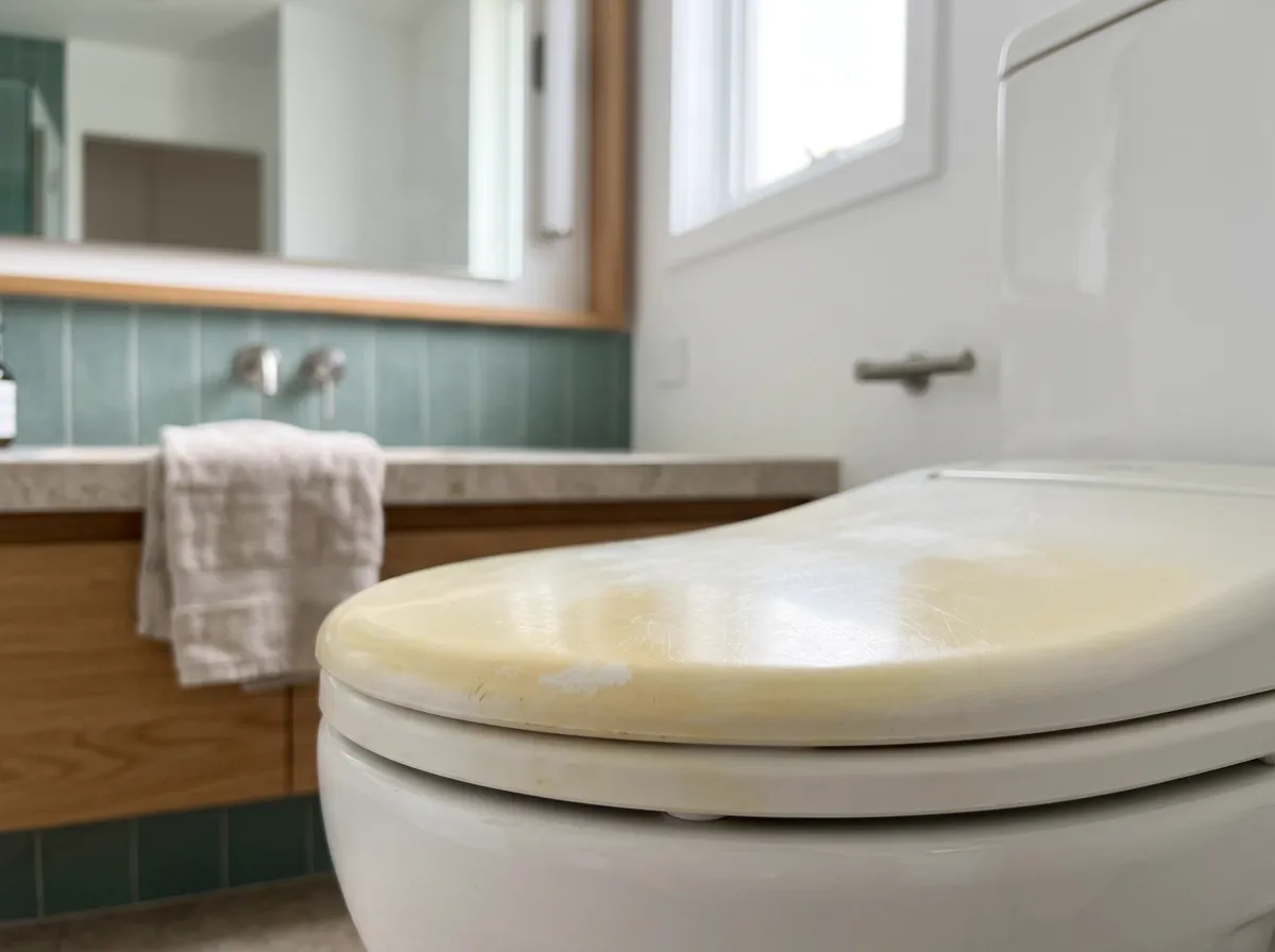 Why toilet seats turn yellow