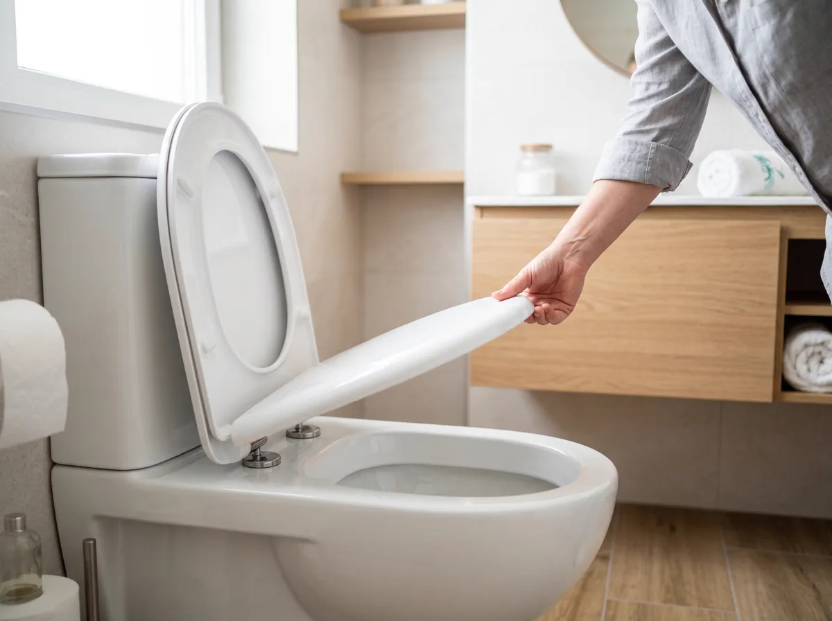Why toilet seats turn yellow — illustration