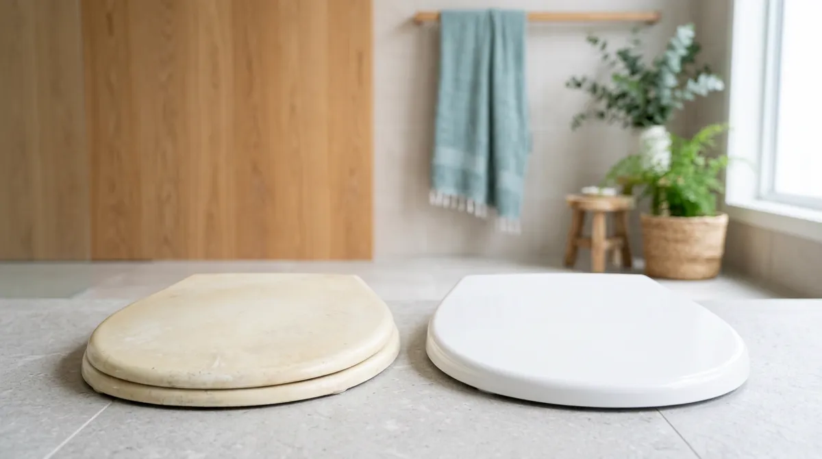 Why toilet seats turn yellow